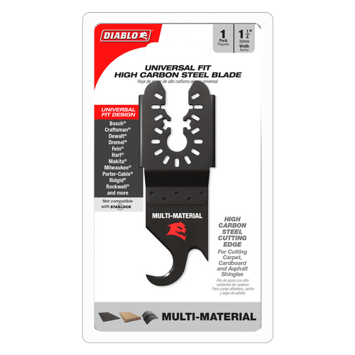 Freud America Diablo Universal Fit High Carbon Steel Oscillating Hook Knife Blade for Multi-Materials