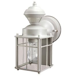 Bayside Mission Light Fixture, Motion-Activated, Matte White, 60-Watt