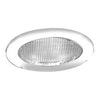 Recessed Shower Trim With Glass Lens, White, 4-In.