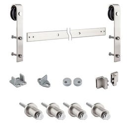 Decorative Sliding Door Hardware Kit, Satin Nickel