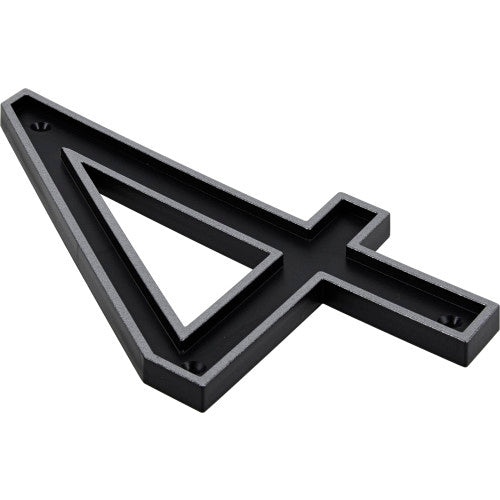Hillman Black & Silver Reflective Plastic House Number 4