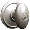Satin Nickel Siena Egg-Knob Privacy Lockset