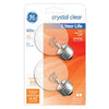 Incandescent Globe Lamp, Clear, 40-Watts, 2-Pk.