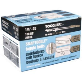 Snaptoggle Toggle Bolts, Hollow Wall, 1/4 x 20-In., 100-Pk.