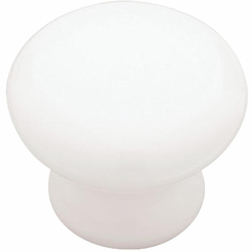 Liberty White 1-1/4 In. Cabinet Knob, (2-Pack)