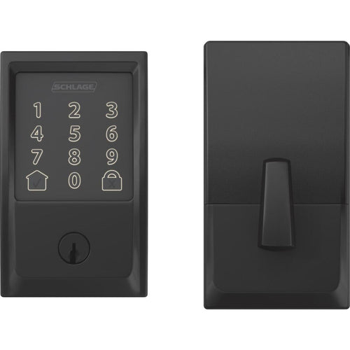 Schlage Encode Smart WiFi Deadbolt with Matte Black Century Trim