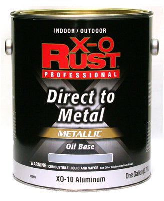 True ValuEasyCare X-O Rust Interior/Exterior Anti-Rust Enamel, Gloss Aluminum, Oil-Base, Not VOC-Compliant, 1 Gallon