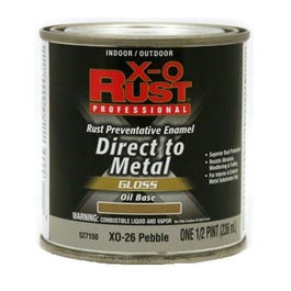 Premium Oil Base Paint, Gloss, Pebble, Interior/Exterior, 1/2-Pt.