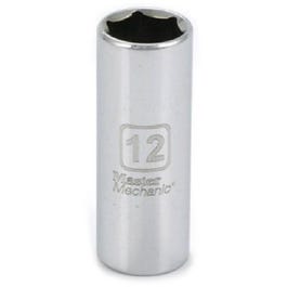 Metric Deep Well Socket, 6-Point, 3/8-Inch Drive, 12mm