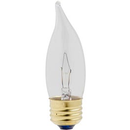 Chandelier Light Bulbs, Flame Tip, 25-Watts, 2-Pk.