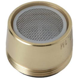 Faucet Aerator, Dual Thread, Polished Brass
