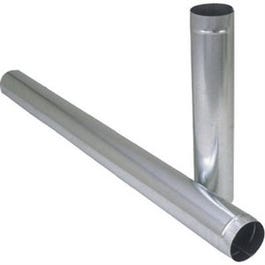 Furnace Pipe, 24-Ga. Galvanized, 4 x 24-In.