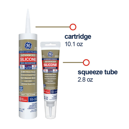 Henkel General Electric Advanced Silicone 2® Kitchen & Bath Sealant (2.8 Oz Squeeze Tube, Clear)